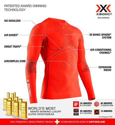 X-Bionic Camiseta Ml C/Redondo Energy Accumulator 4.0 Hombre Naranja, l