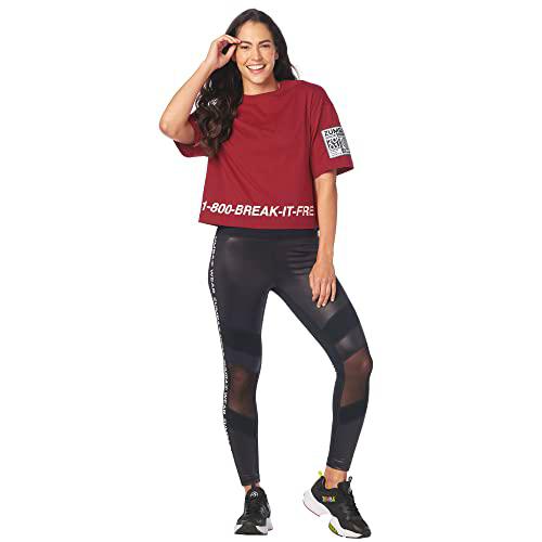 Zumba Activewear Camisetas Gráficas de Baile Top Deportivo Mujer Fitness de Entrenamiento