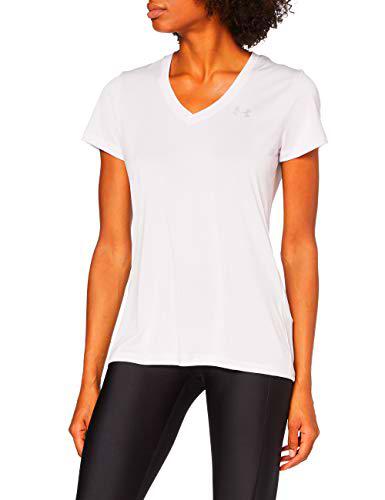 Under Armour Tech Short Sleeve V - Twist, Camiseta Mujer