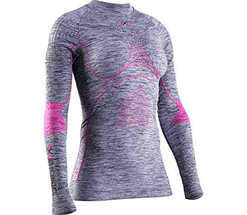 X-Bionic Camiseta Ml C/Redondo E Accumulator 4.0 Melange Mujer Gris