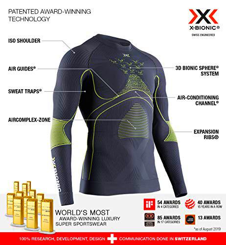 X-Bionic Camiseta Ml C/Redondo Energy Accumulator 4.0 Hombre Gris, s