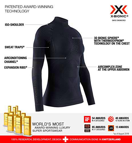 X-Bionic Energy Accumulator 4.0 Shirt Turtle Neck Long Sleeves Women Capa De Base Camiseta Funcional