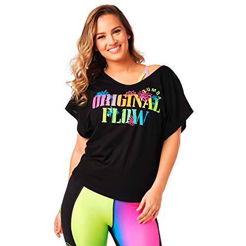 Zumba Fitness® Athlétique Top Femme Coupe Ample Dance Vetements Sport Haut d'Entraînement