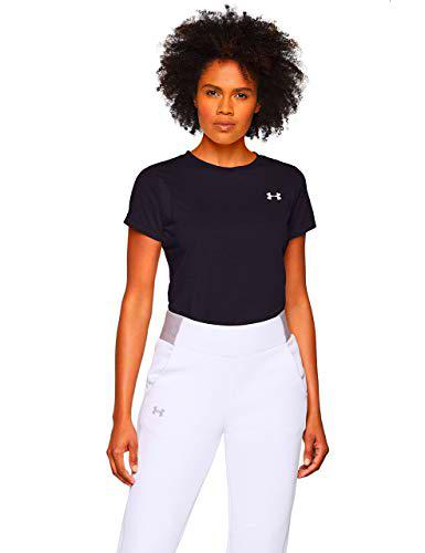 Under Armour UA Streaker 2.0 Camiseta, Mujer, Negro (Black/Black/Reflective 001), L