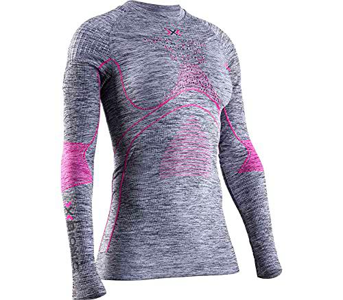 X-Bionic Camiseta Ml C/Redondo E Accumulator 4.0 Melange Mujer Gris