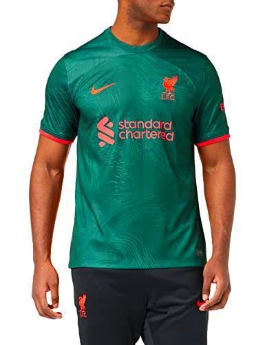 Liverpool Football Club DM1835 Season 2022/23 Official Third T-Shirt Men's DK Atomic Teal/Rio Teal/Siren Red XXL