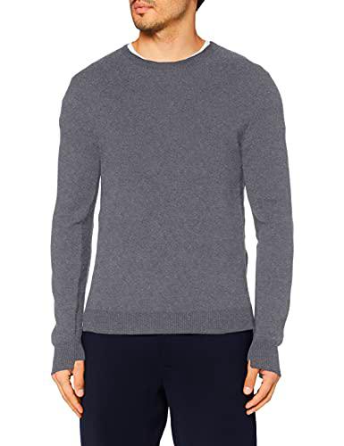 FALKE Crew Neck Camiseta, Hombre, Dark Grey-Heather