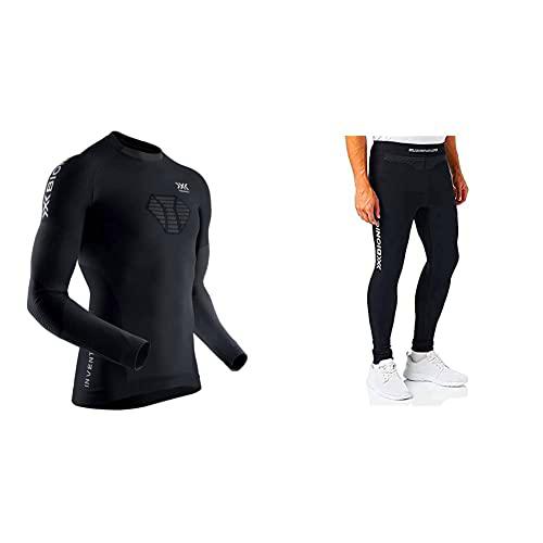 X-Bionic Invent 4.0 Running Shirt Long Sleeves Men Camisetas Hombre+Invent 4.0 Running Pants Men