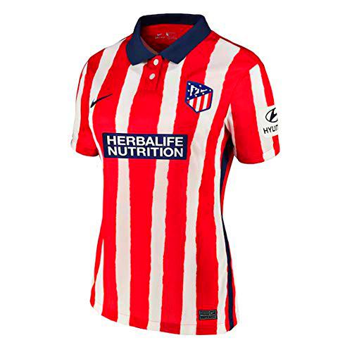 Nike ATM W NK BRT Stad JSY SS Hm T-Shirt, Mujer, Sport Red/White/Midnight Navy no Sponsor, M