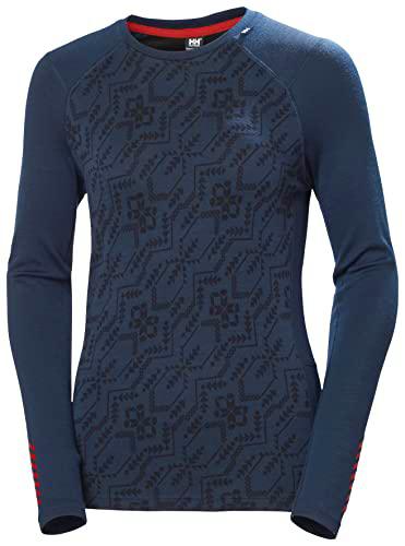 Helly Hansen W Lifa Merino Midw Gra Crew, Camisa Mujer