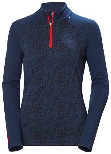 Helly Hansen W Lifa Merino Midw Gra 1/2 Zip, Camisa Mujer