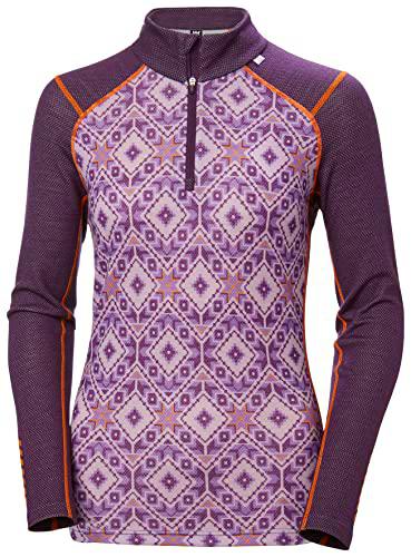 Helly Hansen W Lifa Merino Midw Gra 1/2 Zip, Camisa Mujer