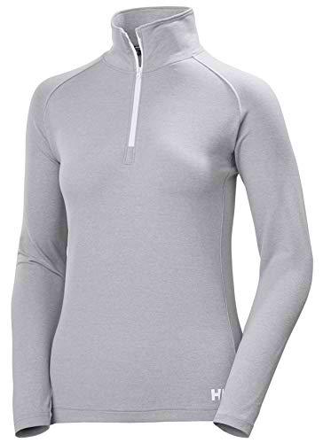 Helly Hansen W Verglas 1/2 Zip, Camiseta Mujer, Gris (Grey), L