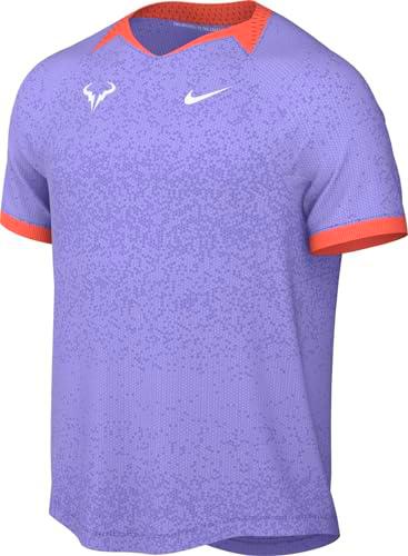 Nike Rafa Herrenct Dri-fit ADV Short-Sleeve Top, Lilac Bloom/Bright Mango/White