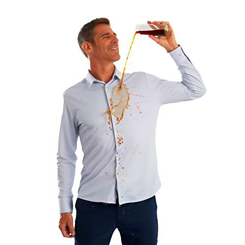 Sepiia Camisa Formal Raya Fina Marino (2XL) Camiseta