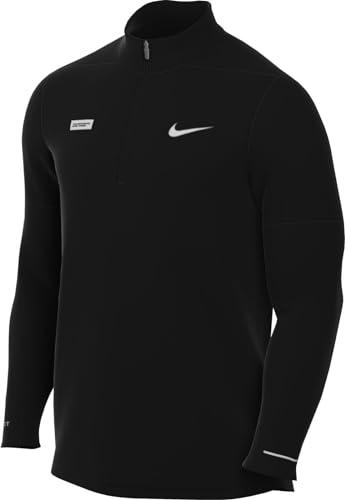 Nike M Nk DF Elmnt Top Hz Flash Hbr, Negro y Plateado