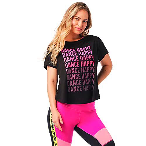 Zumba Backless Camisetas Gráficas de Baile Top Deportivo Mujer Fitness de Entrenamiento