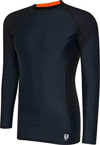 hummel Compresión Malla - First Compression LS tee - Camiseta Larga Hombre de Entrenamiento con Gran Comodidad. - Fitness Camiseta Transpirable - Negro